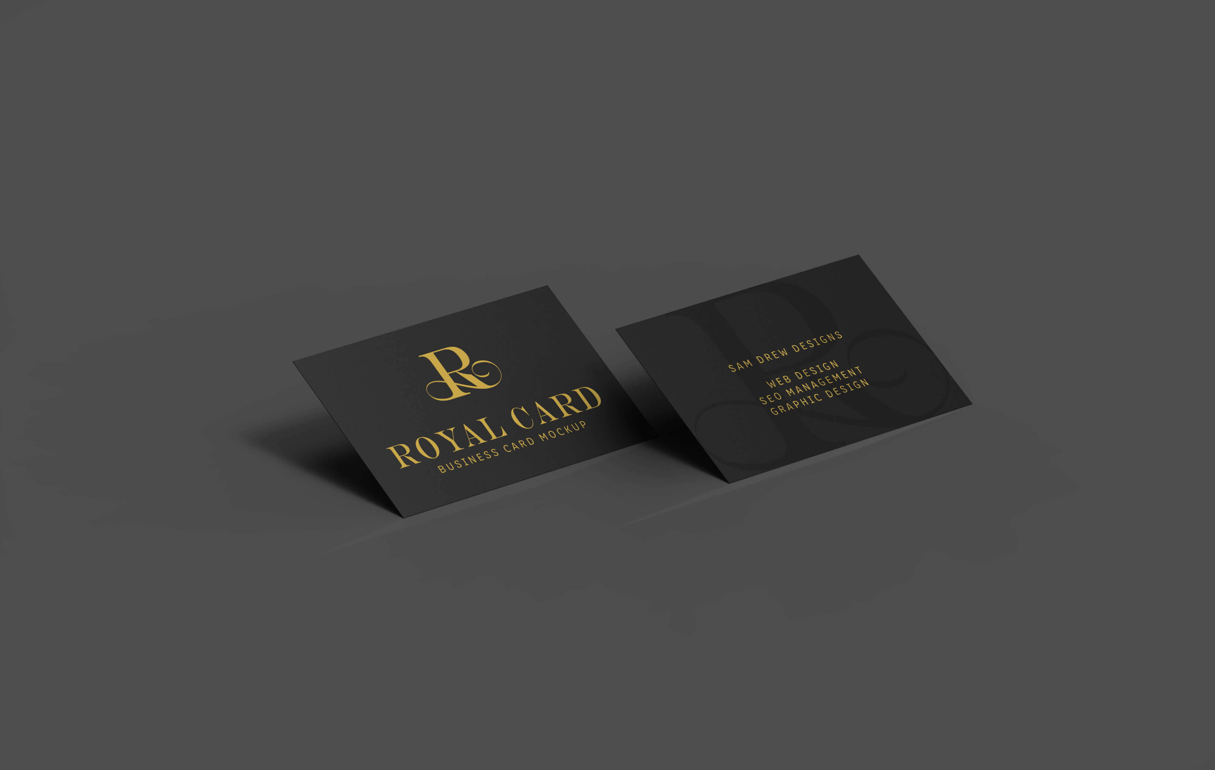 Free Black Business Card Mockup Lumps